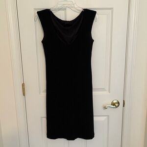Vintage J Crew Classic Black V-neck Mini Dress in size S/M